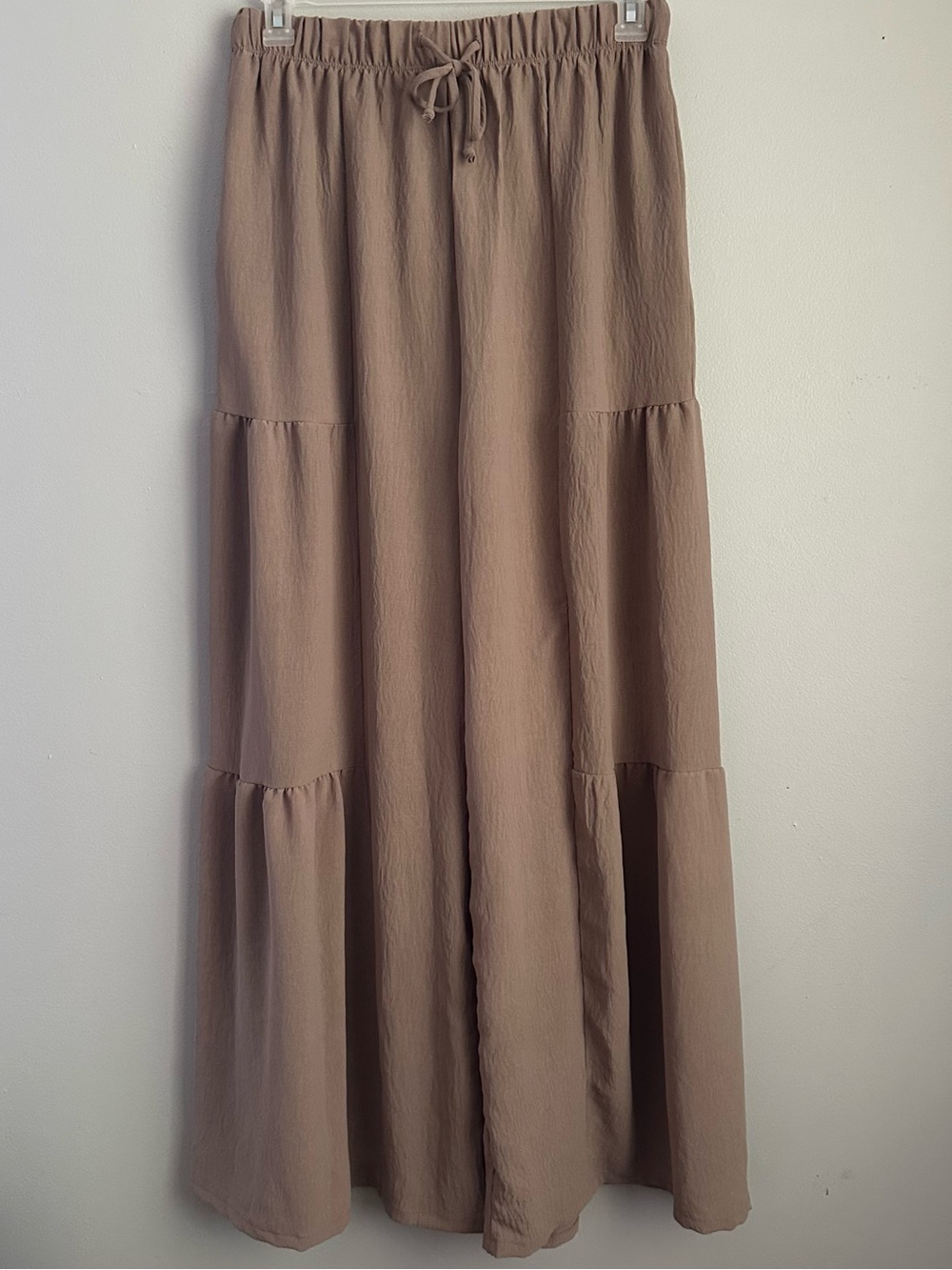 Women’s Heimish 1X Tiered wide leg tan brown pants 1XL flowy fall boho